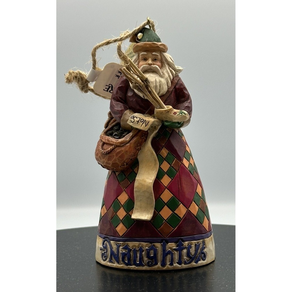 Jim Shore 2006 Santa Figurine 2 Sided Naughty Nice Heartwood Ornaments